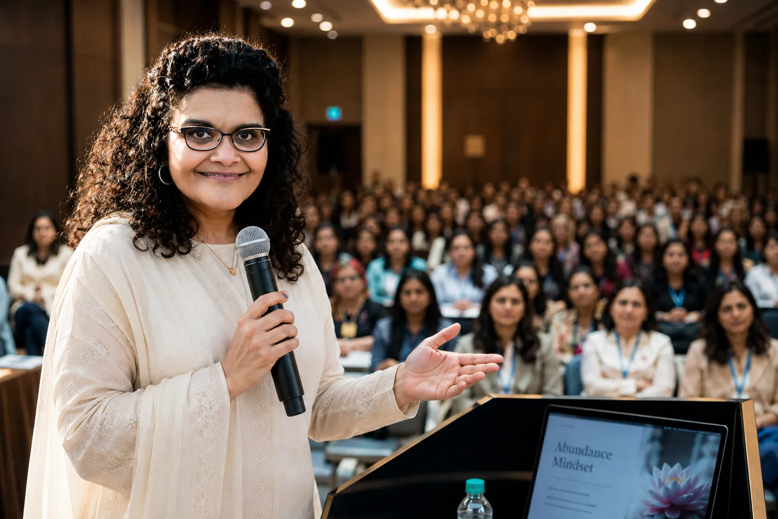 Sandhya leading a workshop